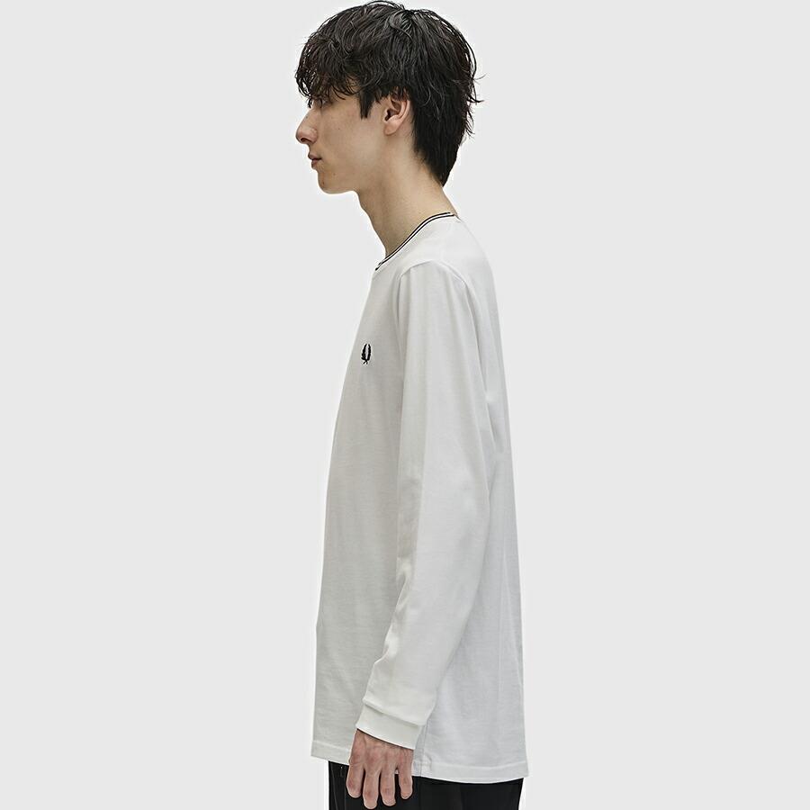 フレッドペリー Fredperry Tシャツ 長袖 クルーネック ツイン テープド Long Sleeve T-Shirt M9602 長袖 メンズ レディース | FRED PERRY | 04