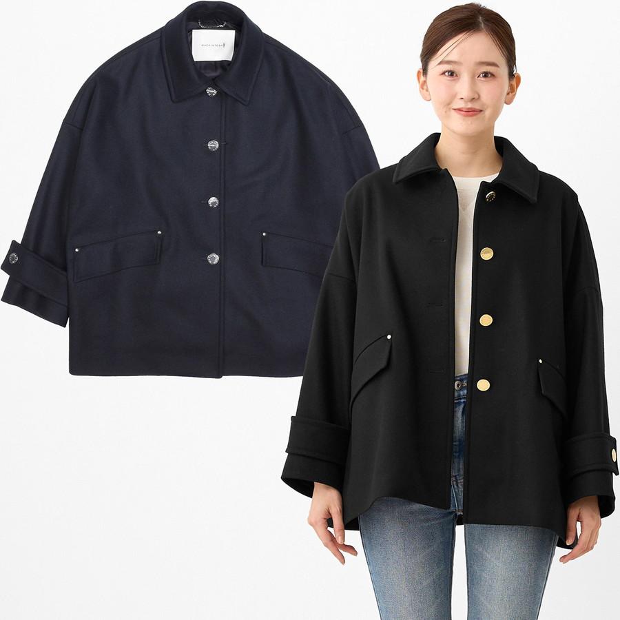マッキントッシュ レディース コート ハンビー ショート Humbie Short L252MO1182F2K Mackintosh メルトン ウール ステンカラーコート | Mackintosh