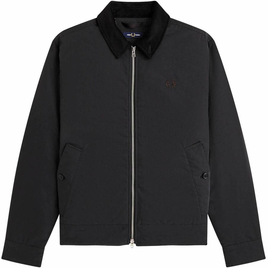 FRED PERRY　ブレッドペリー　 コットンキャバンジャケット ブラック S FRED PERRY（フレッドペリー） コットン・キャバン ジャケット J8535
