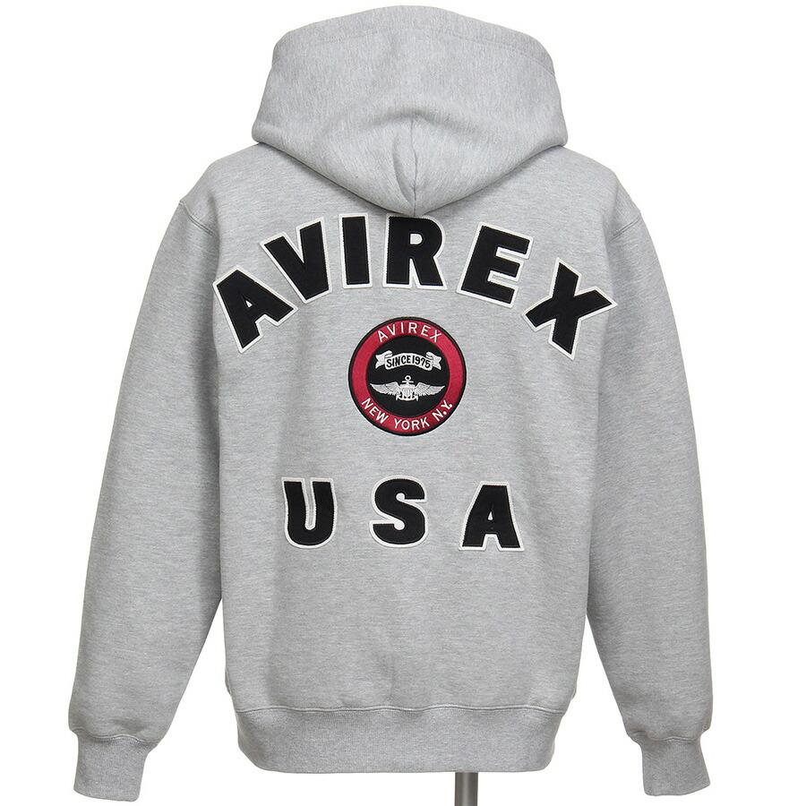 アビレックス ジップアップパーカー バーシティ ロゴ スウェット 長袖 Varsity Logo Sweat メンズ 7834931002 6123467 Avirex | AVIREX | 05