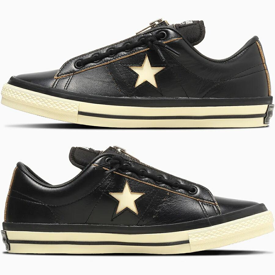 コンバース ONE STAR Z Schott 7826190001 782-6190001 ワンスター Z ショット ブラック ホワイト スニーカー レザー センタージップ コラボ | Schott N.Y.C | 01
