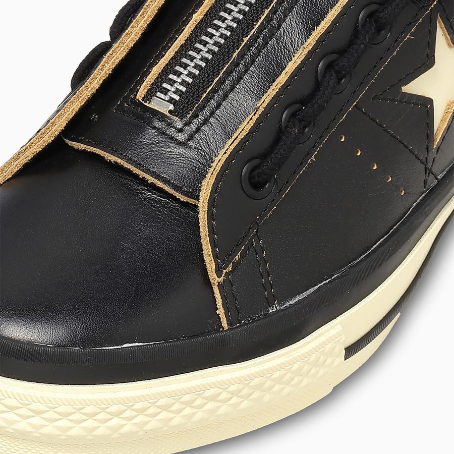 コンバース ONE STAR Z Schott 7826190001 782-6190001 ワンスター Z ショット ブラック ホワイト スニーカー レザー センタージップ コラボ | Schott N.Y.C | 03