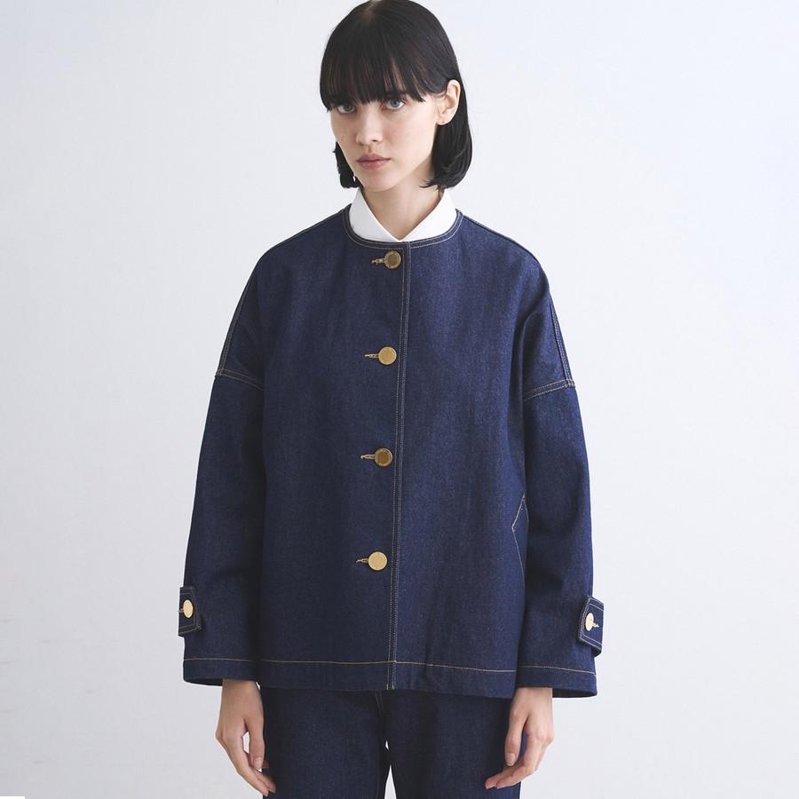 トラディショナルウェザーウェア レディース マールトンノーカラーショートデニム Malton No Collar Short Denim L261CIFCO0469EJ Traditional Weatherwear | Traditional Weatherwear | 01