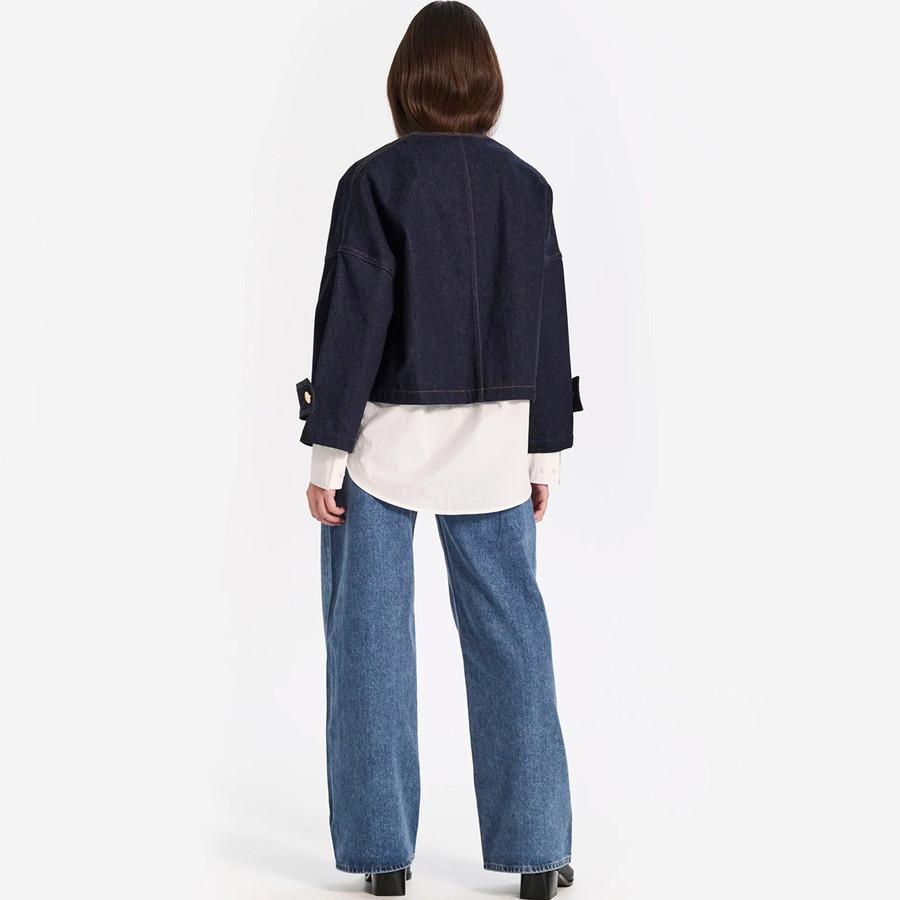 本日最大+7%超PayPay祭 マッキントッシュ レディース ジャケット ハンビー ノーカラーデニムジャケット Humbie Denim Jacket L261ND1004BGALT Mackintosh | Mackintosh | 13