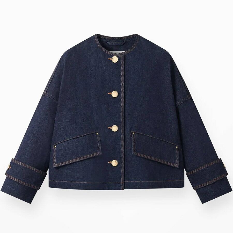 本日最大+7%超PayPay祭 マッキントッシュ レディース ジャケット ハンビー ノーカラーデニムジャケット Humbie Denim Jacket L261ND1004BGALT Mackintosh | Mackintosh | 10