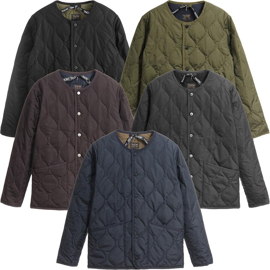 タイオン ダウンジャケット ミリタリー クルーネック ダウンジャケット Military Crew Neck Down Jkt 104B2ML-1 Taion メンズ レディース | TAION