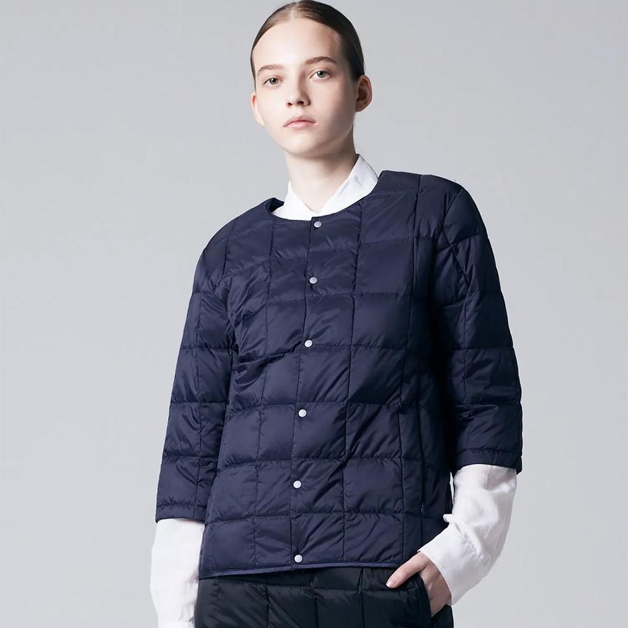 1/4プレミアム会員+5% タイオン レディース ダウンジャケット Taion W014 クルーネック七分袖 ダウンジャケットCrew Neck 3/4 Sleeve Down ダウン ジャケット | TAION | 15