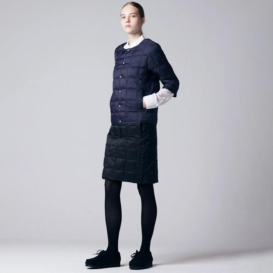 1/4プレミアム会員+5% タイオン レディース ダウンジャケット Taion W014 クルーネック七分袖 ダウンジャケットCrew Neck 3/4 Sleeve Down ダウン ジャケット | TAION | 17