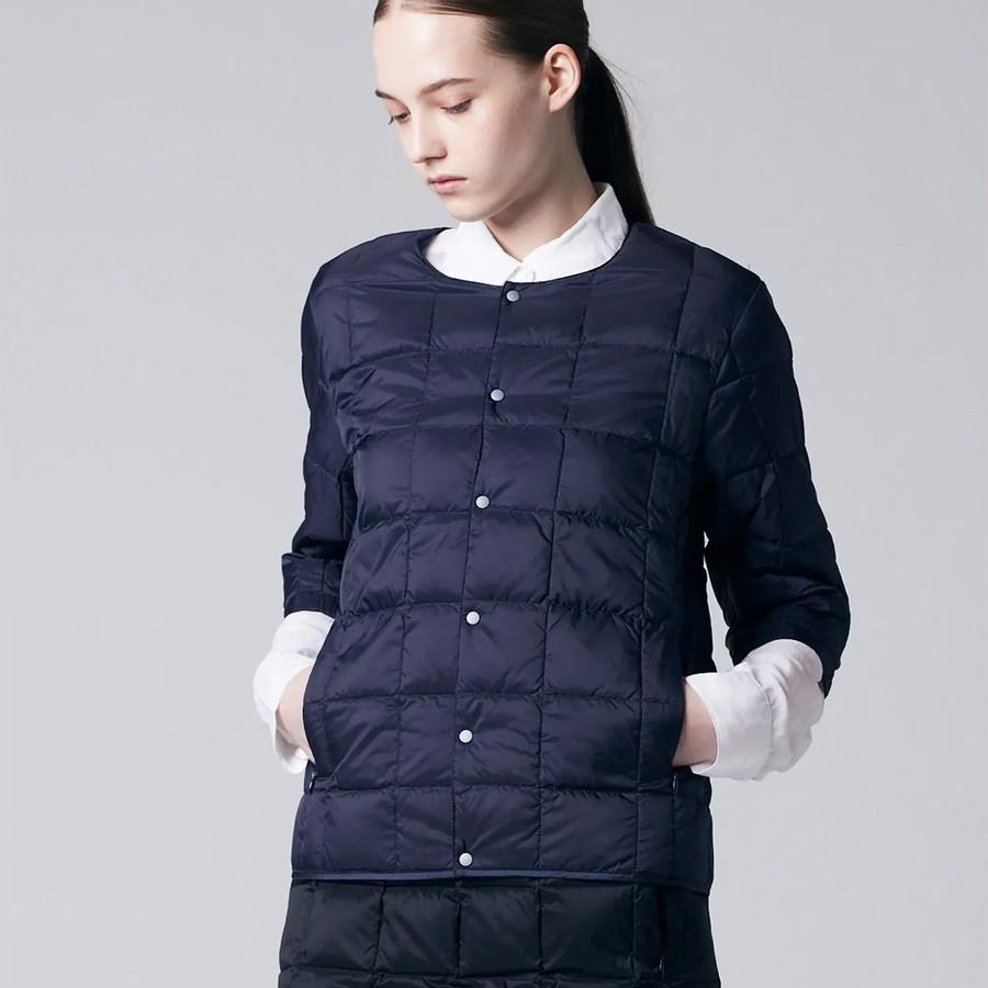 1/4プレミアム会員+5% タイオン レディース ダウンジャケット Taion W014 クルーネック七分袖 ダウンジャケットCrew Neck 3/4 Sleeve Down ダウン ジャケット | TAION | 18