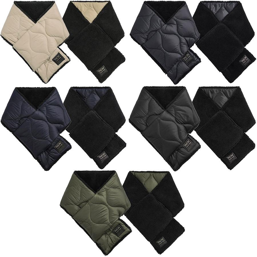 タイオン メンズ レディース ミリタリー リバーシブルマフラー Taion R201ALSML-1 Military Reversible Muffler マフラー ダウン リバーシブル | TAION