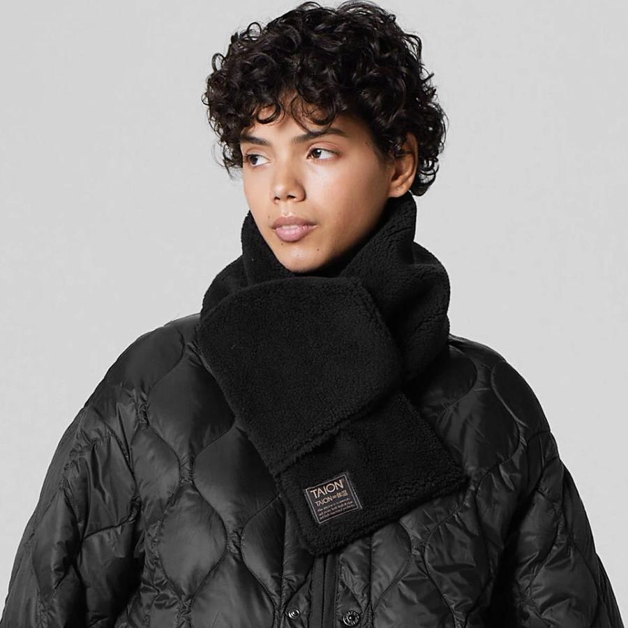 タイオン メンズ レディース ミリタリー リバーシブルマフラー Taion R201ALSML-1 Military Reversible Muffler マフラー ダウン リバーシブル | TAION | 08