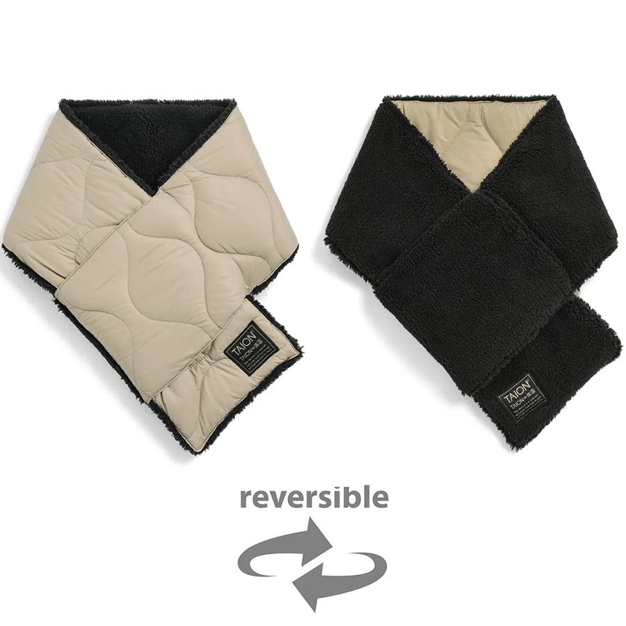 タイオン メンズ レディース ミリタリー リバーシブルマフラー Taion R201ALSML-1 Military Reversible Muffler マフラー ダウン リバーシブル | TAION | 04