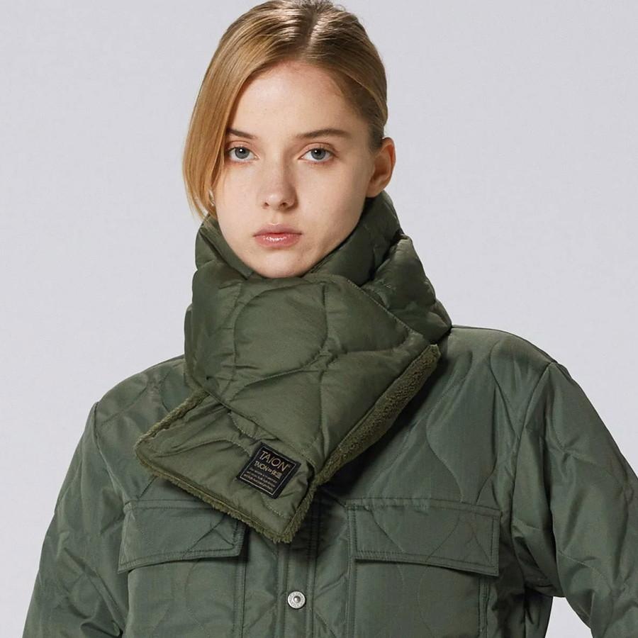 タイオン メンズ レディース ミリタリー リバーシブルダウンマフラー Taion R201ML-1 Militaly Reversible Down Muffler マフラー ダウン | TAION | 08