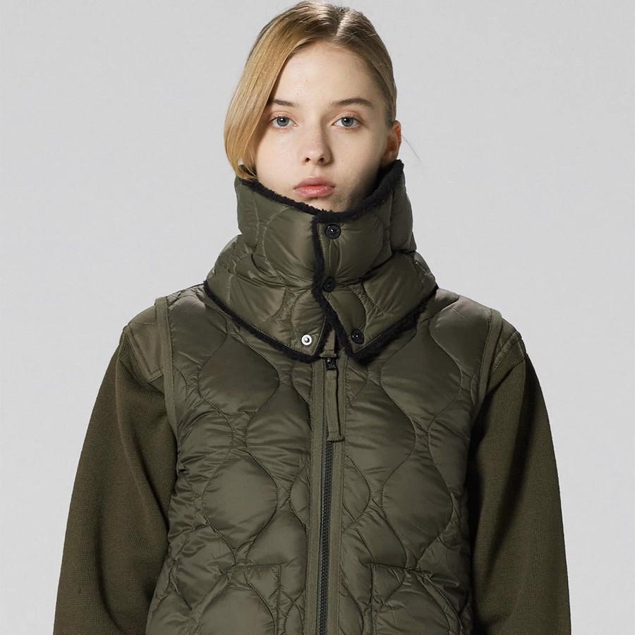 タイオン ユニセックス ミリタリー リバーシブルダウンネックウォーマー Taion R203ALSML-1 Militaly Reversible Neck Warmer ダウン | TAION | 08