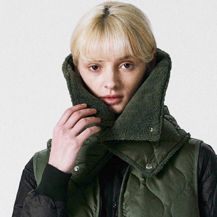 タイオン メンズ レディース ミリタリー リバーシブルダウンネックウォーマー Taion R203ML-1 Militaly Reversible Down Neck Warmer | TAION | 08