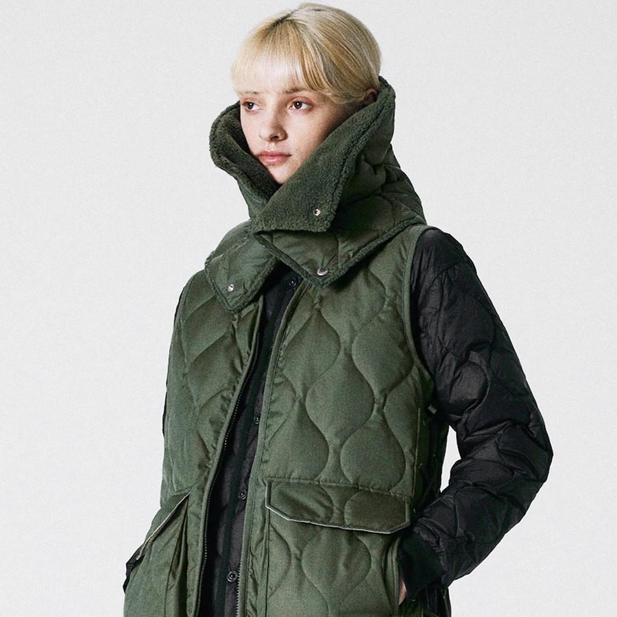 タイオン メンズ レディース ミリタリー リバーシブルダウンネックウォーマー Taion R203ML-1 Militaly Reversible Down Neck Warmer | TAION | 09