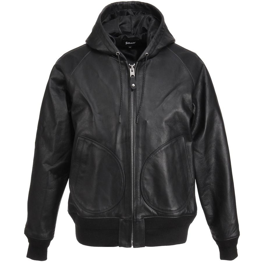 ショット レザーフーデットジャケット Leather Hooed Jacket 7825950055 Schott パーカー フード レザージャケット レザーパーカー | Schott N.Y.C | 01
