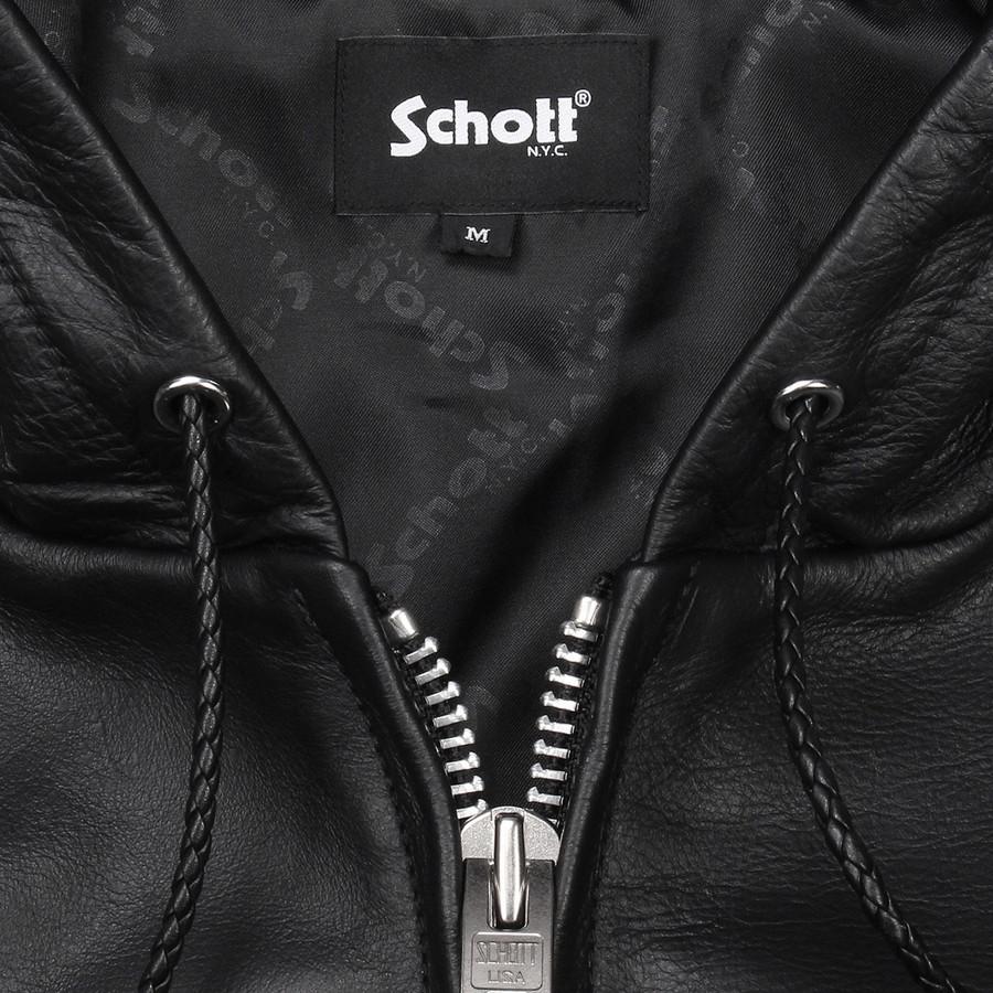 ショット レザーフーデットジャケット Leather Hooed Jacket 7825950055 Schott パーカー フード レザージャケット レザーパーカー | Schott N.Y.C | 03
