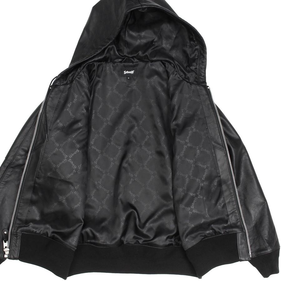 ショット レザーフーデットジャケット Leather Hooed Jacket 7825950055 Schott パーカー フード レザージャケット レザーパーカー | Schott N.Y.C | 08