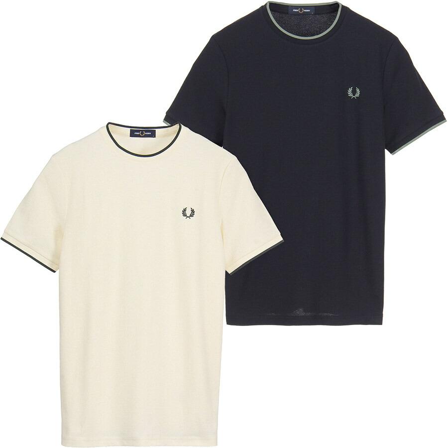 フレッドペリー Tシャツ Fredperry M2397 Trim Detail Crepe Pique Tshirt Fred Perry トリムディテールクレープピケ メンズ レディース | FRED PERRY