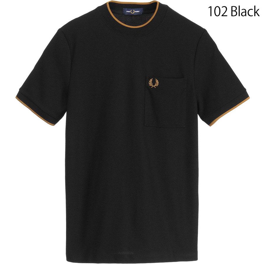 フレッドペリー Tシャツ Fredperry M2395 Pocket Detail Pique Tshirt Fred Perry フレッド ペリー ポケットディテールピケ 鹿の子 メンズ レディース 男女兼用 | FRED PERRY | 01