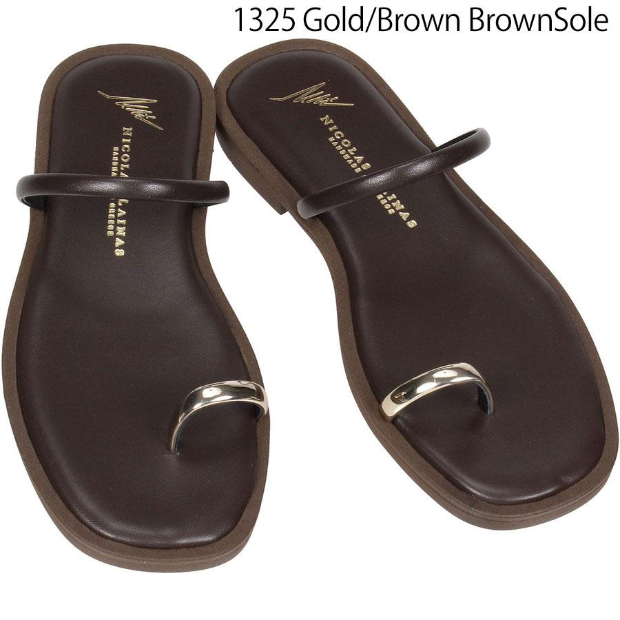 ニコラスライナス レディース サンダル メタリック フラット Nicolas Lainas Sandals Metallic C13LT メタルパーツ フラットサンダル | NICOLAS LAINAS | 03