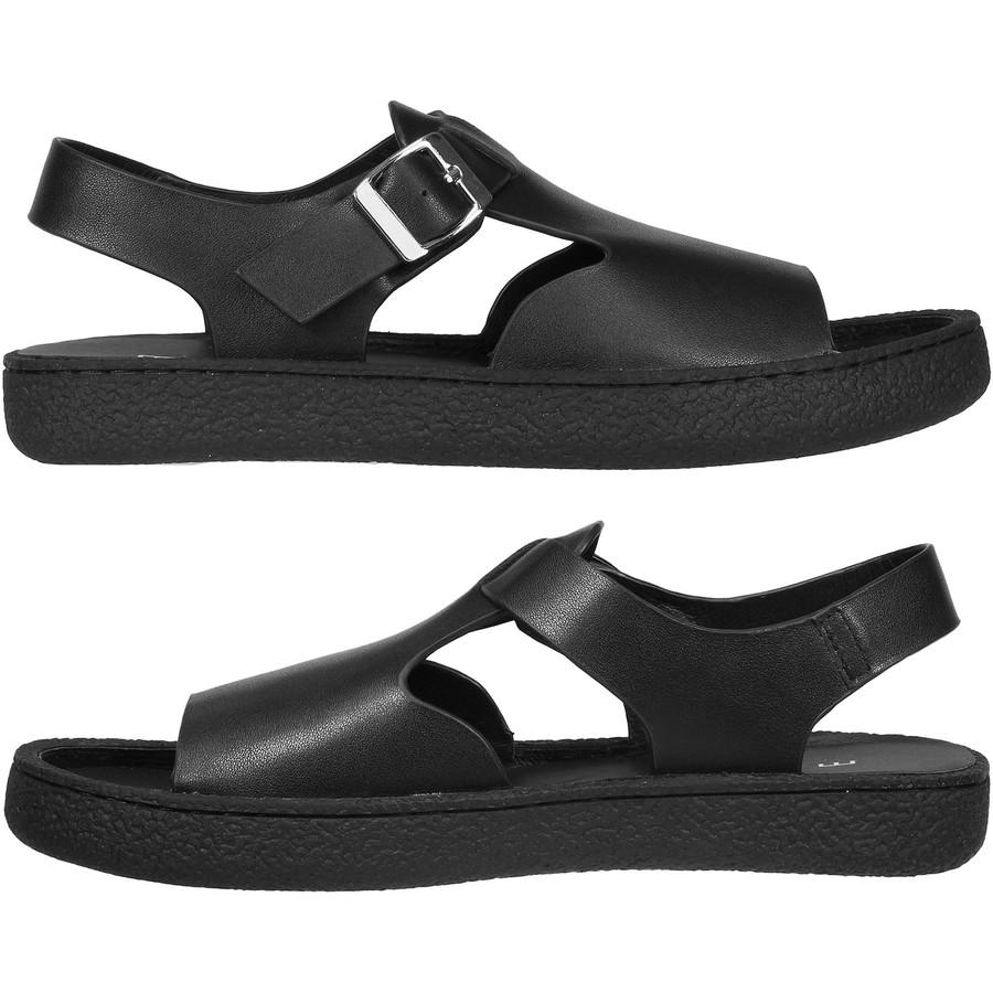 MOHI（モヒ） レディース 幅広Tストラップサンダル ネグロ Mohi Wide