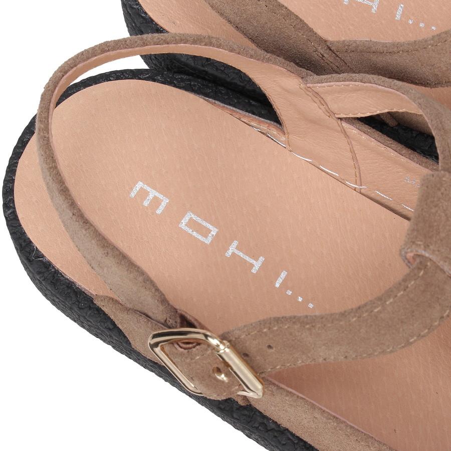 モヒ スエード 幅広Tストラップサンダル ビジョン Mohi Wide TStrap Sandals Vision 2-609-2601-AF ストラップ サンダル モカ | MOHI | 04