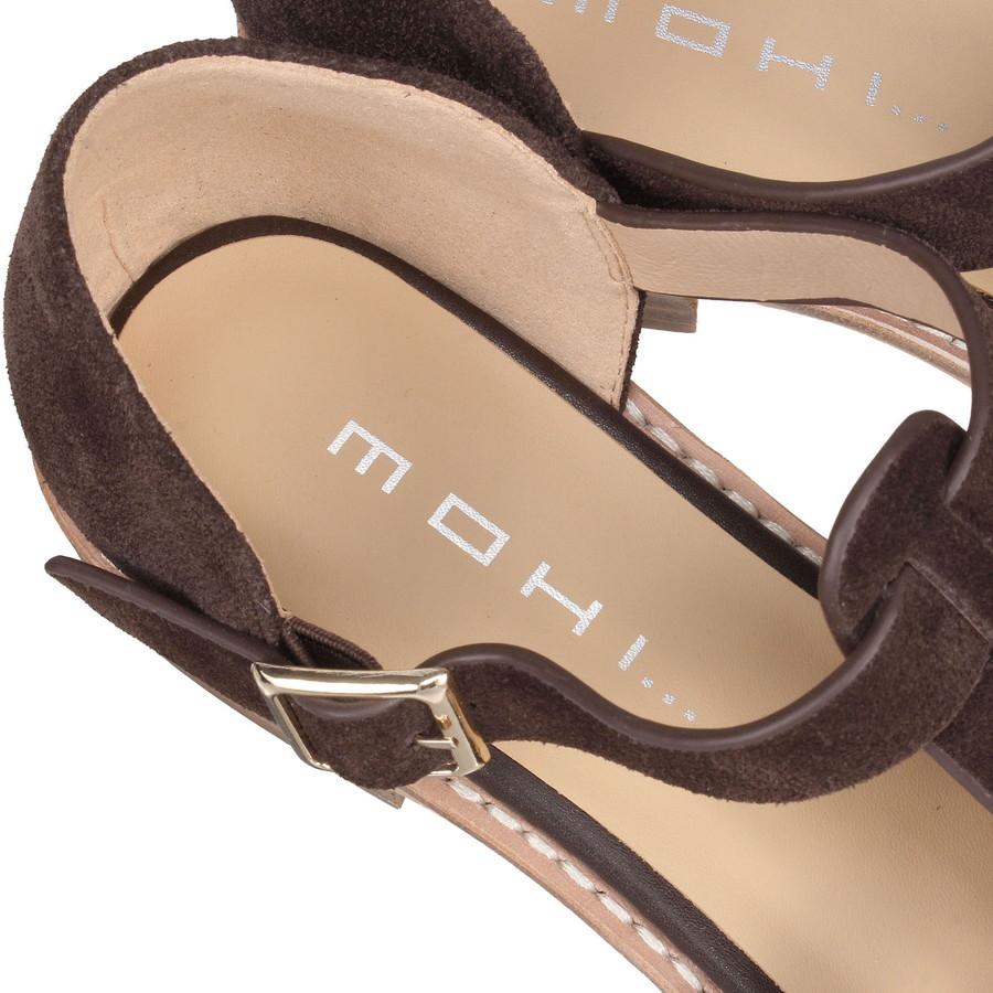 MOHI（モヒ） レディース 踵ありグルカサンダル マロン Mohi Gurkha