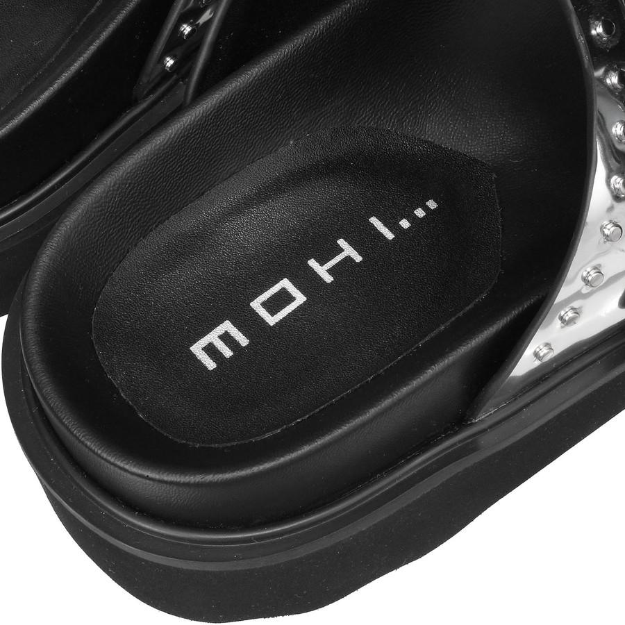 モヒ ダブルバックルサンダル スタッズ プラタ Mohi W-Buckle Sandals Plata 12-RD22-109-MI ダブルバックル サンダル シルバー | MOHI | 04