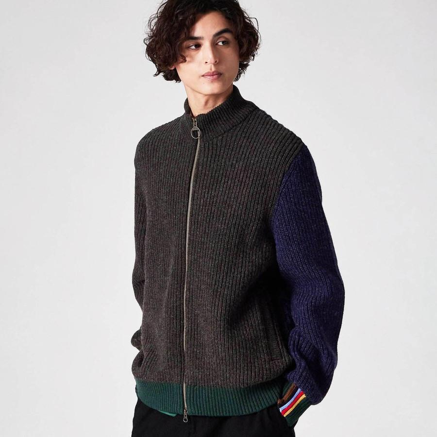 バブアー ポールスミス コラボ カーディガン Paul Smith Loves Barbour MKN1796 Gamefair Wool Cardigan ゲームフェア ウール ニット メンズ | Barbour | 03