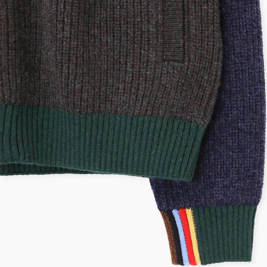 バブアー ポールスミス コラボ カーディガン Paul Smith Loves Barbour MKN1796 Gamefair Wool Cardigan ゲームフェア ウール ニット メンズ | Barbour | 06