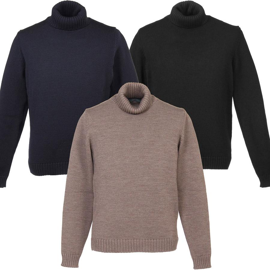 J6196 新品 ザノーネ 3ゲージアルパカミックス クルーネックニット