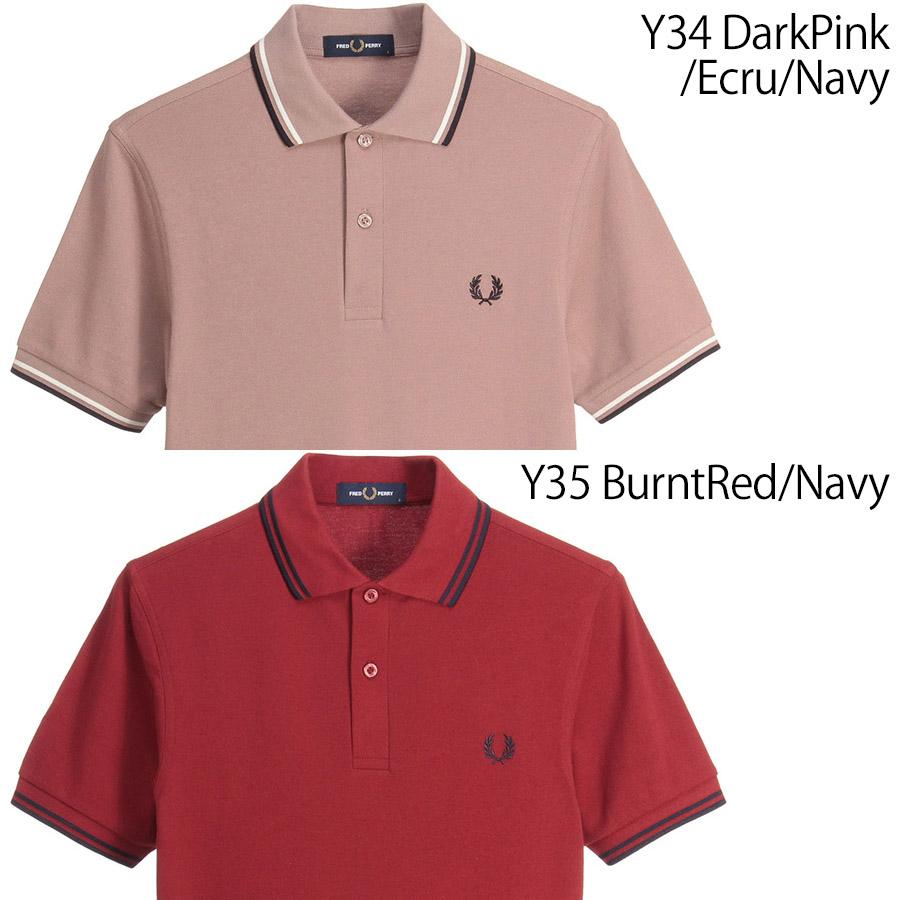 美品　M3600 フレッドペリー　ポロシャツ　XS 半袖　OXBLOOD 赤　白 FRED PERRY（フレッドペリー） ポロシャツ TWIN TIPPED FRED PERRY