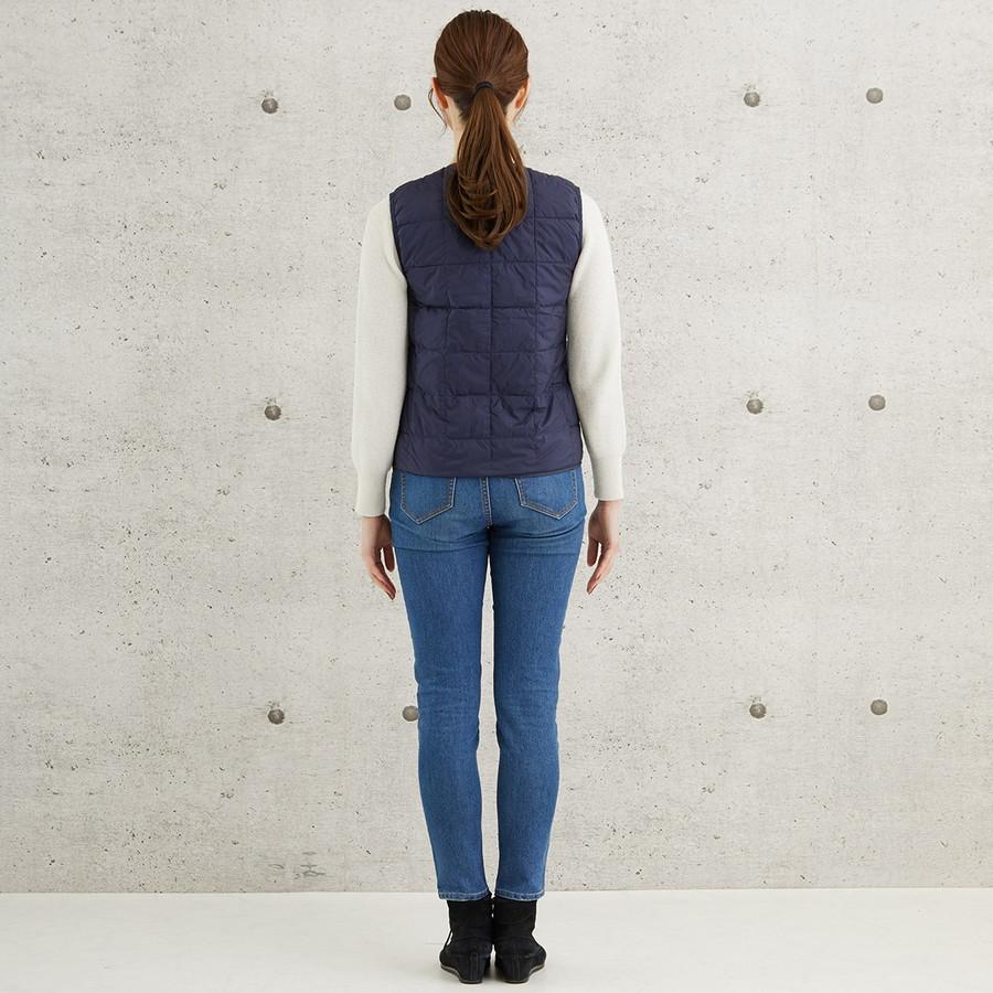 2/11感謝デー最大+5% タイオン インナーダウンベスト W001 Taion Vネックボタン ダウンベスト V Neck Button Down Vest レディース | TAION | 12