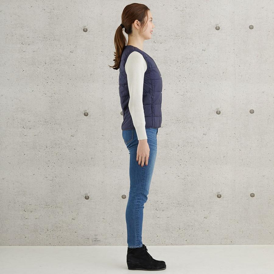 2/11感謝デー最大+5% タイオン インナーダウンベスト W001 Taion Vネックボタン ダウンベスト V Neck Button Down Vest レディース | TAION | 13