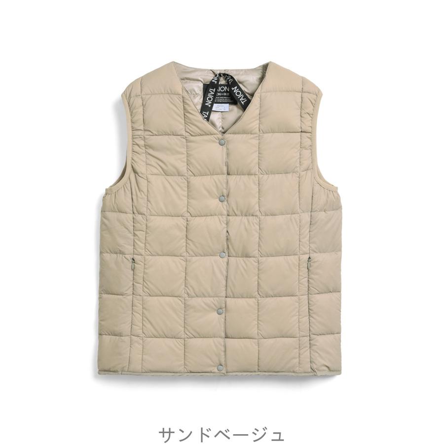 2/11感謝デー最大+5% タイオン インナーダウンベスト W001 Taion Vネックボタン ダウンベスト V Neck Button Down Vest レディース | TAION | 08
