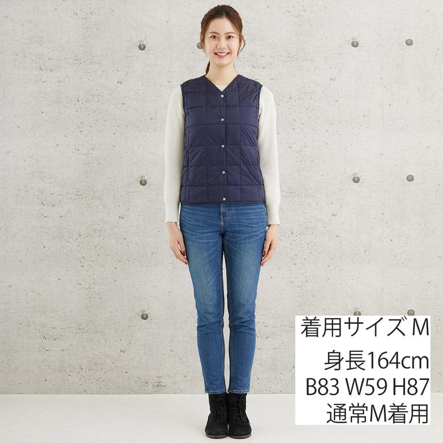 2/11感謝デー最大+5% タイオン インナーダウンベスト W001 Taion Vネックボタン ダウンベスト V Neck Button Down Vest レディース | TAION | 11