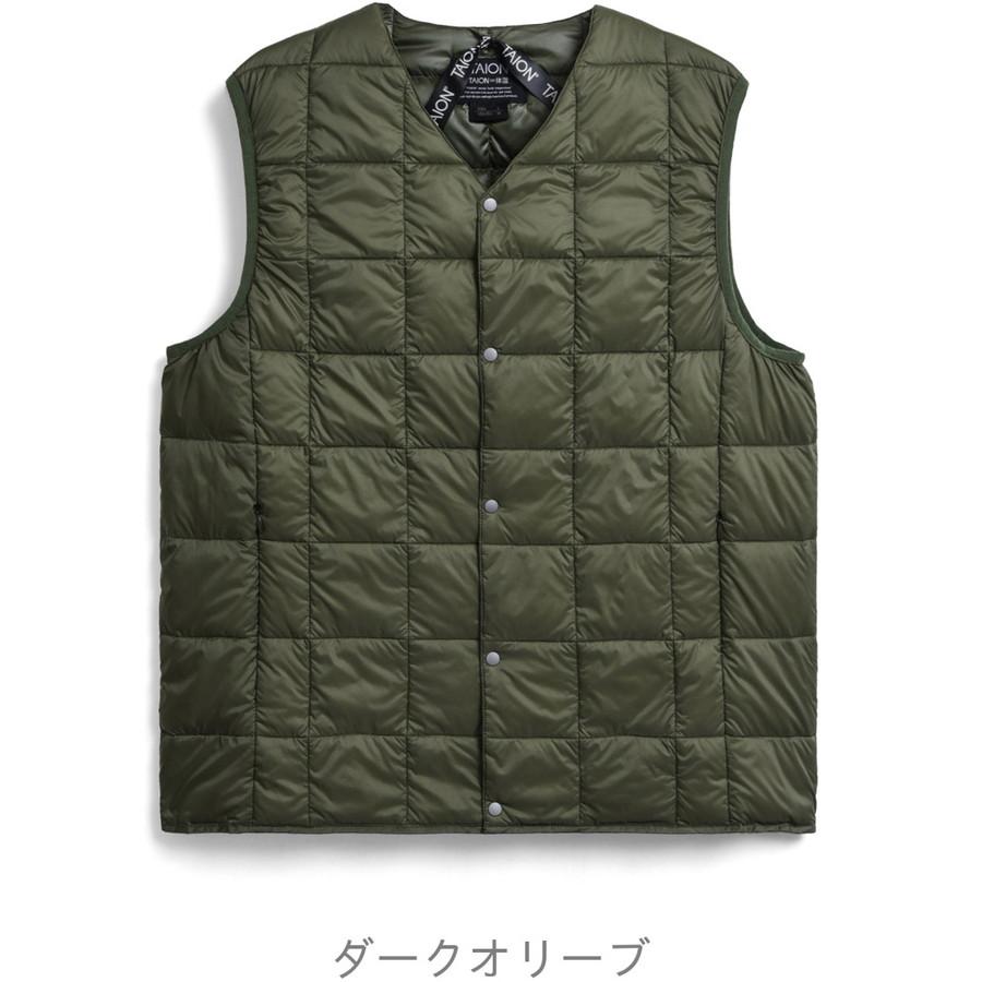 1/5+4%クーポン1000円 タイオン インナーダウンベスト 001 Taion Vネックボタン ダウンベスト V Neck Button Down Vest インナーダウン ベスト ダウン | TAION | 05