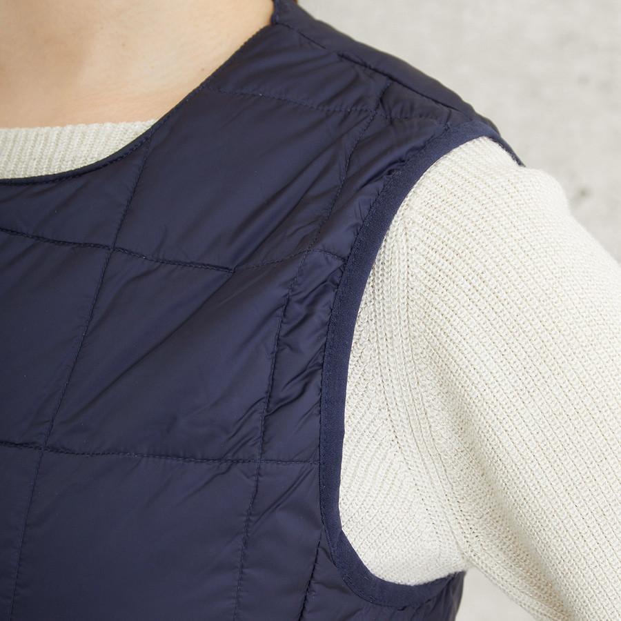 1/5+4%クーポン1000円 タイオン インナーダウンベスト W004 Taion クルーネックボタン インナー ダウンベスト Crew Neck Button Down Vest レディース | TAION | 13