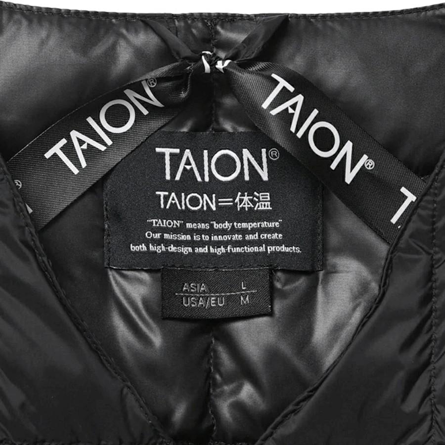 1/5+4%クーポン1000円 タイオン インナーダウンベスト W004 Taion クルーネックボタン インナー ダウンベスト Crew Neck Button Down Vest レディース | TAION | 17