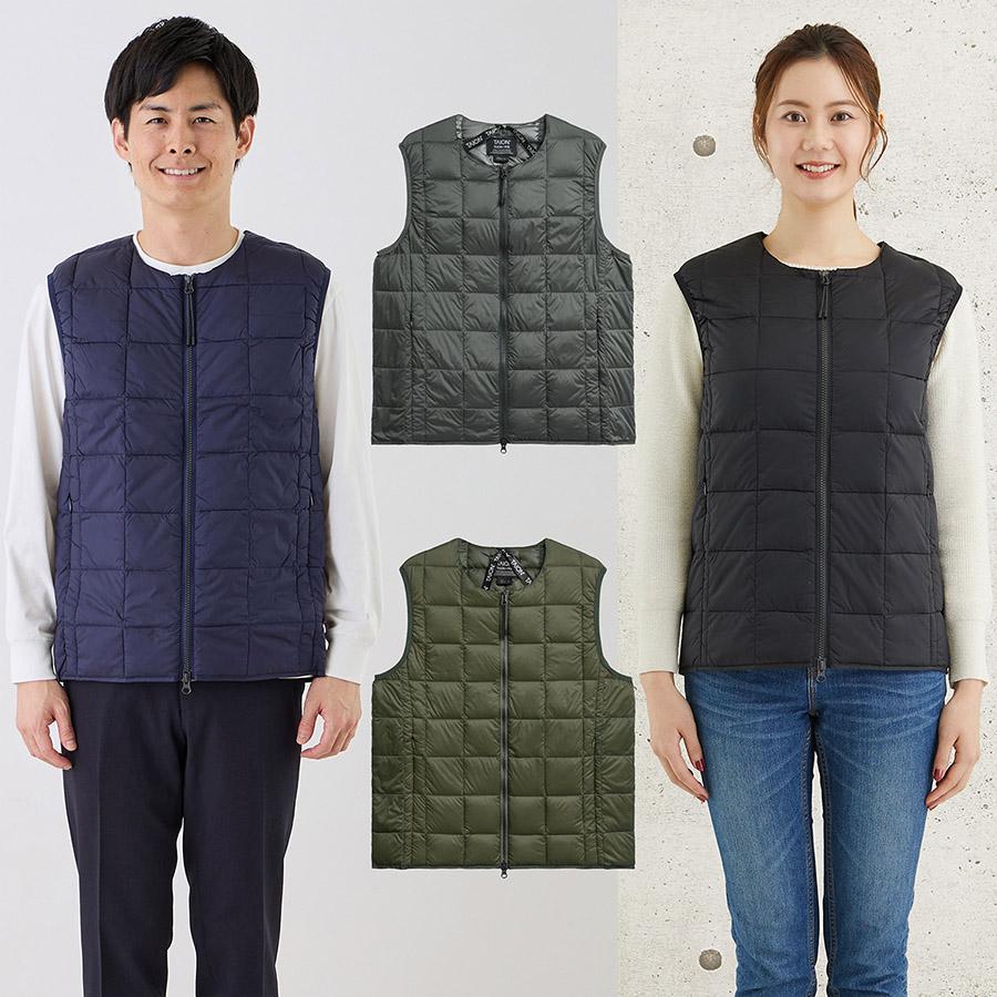 TAION タイオン ダウンベスト 004wz Taion クルーネックWジップ TAION タイオン ダウンベスト 004wz Taion クルーネックWジップ