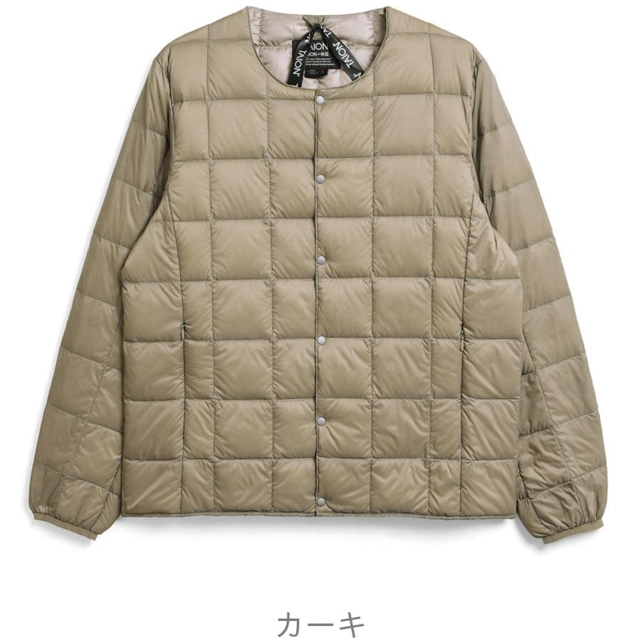 タイオン インナーダウンジャケット 104 Taion クルーネックボタン インナー ダウンジャケット Crew Neck Button Down Jkt｜hff｜07