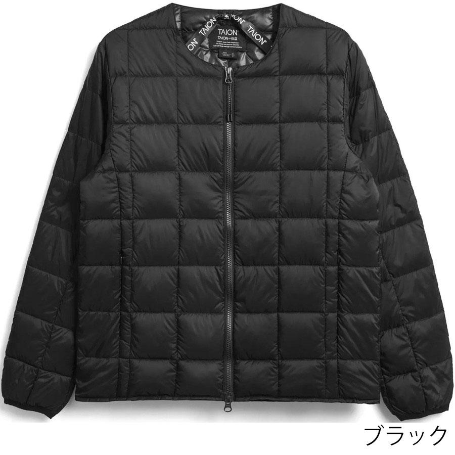 12/28プレミアム会員+5% タイオン ダウンジャケット 104wz Taion クルーネックWジップ インナー ダウンジャケット Crew Neck W-zip メンズ | TAION | 01