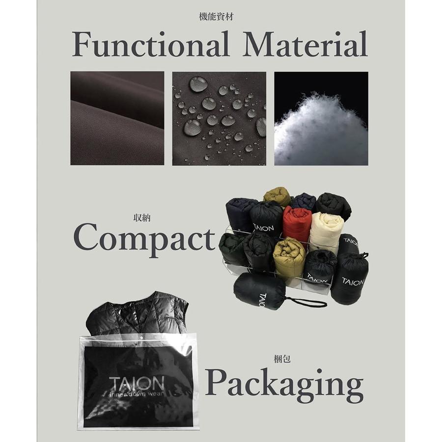 12/28プレミアム会員+5% タイオン ダウンジャケット 104wz Taion クルーネックWジップ インナー ダウンジャケット Crew Neck W-zip メンズ | TAION | 20