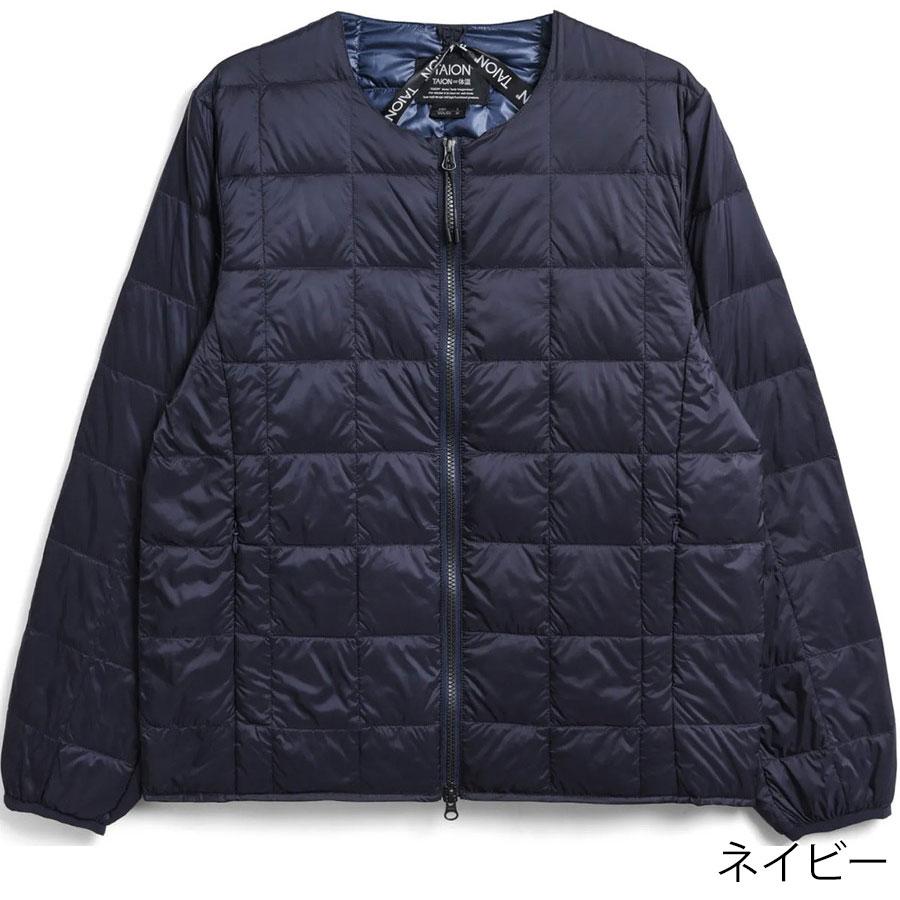 12/28プレミアム会員+5% タイオン ダウンジャケット 104wz Taion クルーネックWジップ インナー ダウンジャケット Crew Neck W-zip メンズ | TAION | 02