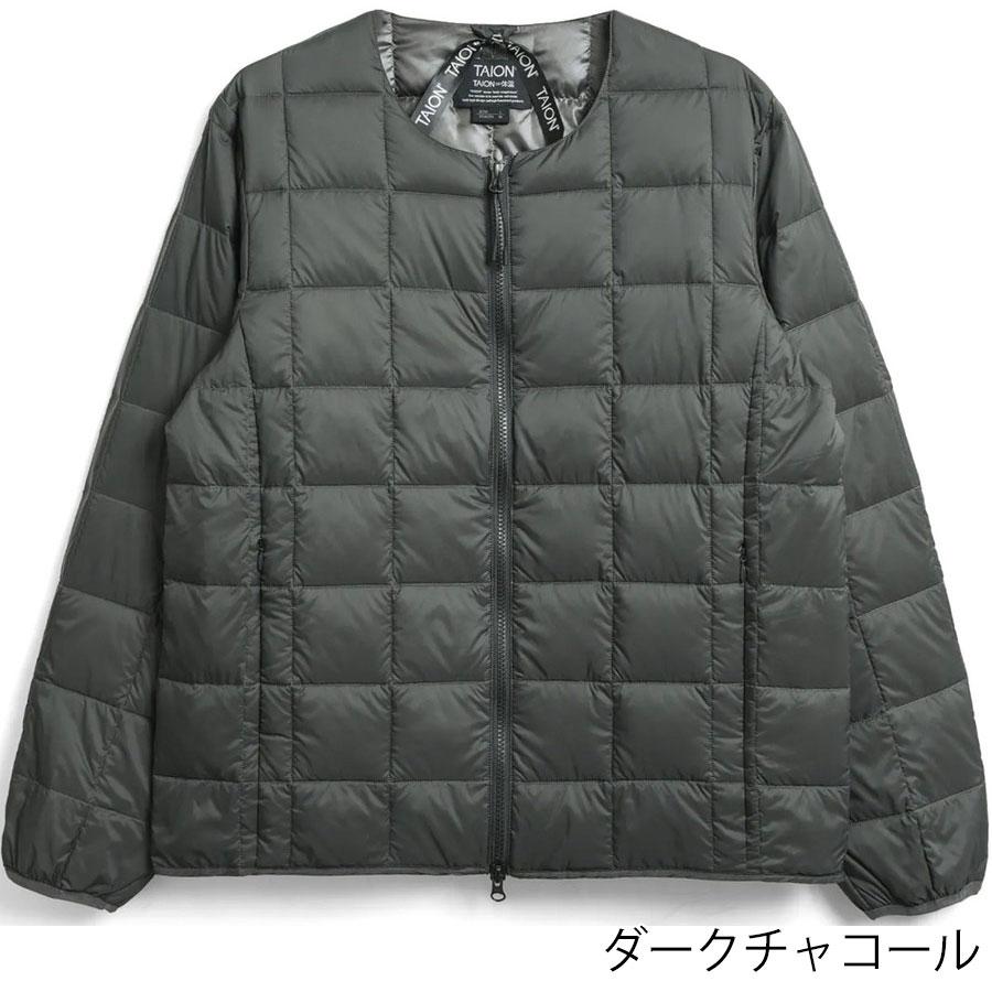12/28プレミアム会員+5% タイオン ダウンジャケット 104wz Taion クルーネックWジップ インナー ダウンジャケット Crew Neck W-zip メンズ | TAION | 03