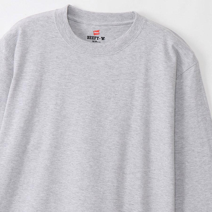 1/11プレミアム会員+5% ヘインズ ビーフィー 長袖Tシャツ H5186 クルーネック Hanes ロンt 長袖 長袖 ヘビーウエイト 厚手 メンズ レディース Tシャツ | Hanes | 10