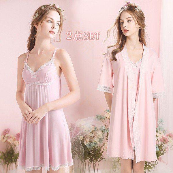 国内外の人気 前開き 七分袖 部屋着 ルームウェア ネグリジェ 无袖 ワンピース 前開き 七分袖 部屋着 ルームウェア ネグリジェ ワンピース 下着 ランジェリー 女性 セットアップ リボン 2点セット 姫系 パジャマ 秋 夏 春 レース 无袖 下着 靴下 部屋着