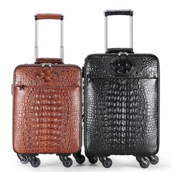 返品送料無料 レディース 旅行バッグ キャリーバッグ ワニ革 本革 メンズ レディース 旅行バッグ キャリーバッグ ワニ革 本革 メンズ 多収納 多機能 グッズ入れ ライブ トラベルボストン 修学旅行 旅行 バッグ スーツケース キャリーバッグ Aliuminium Lt